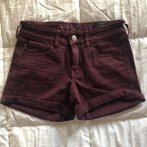 American Eagle Maroon Shorts